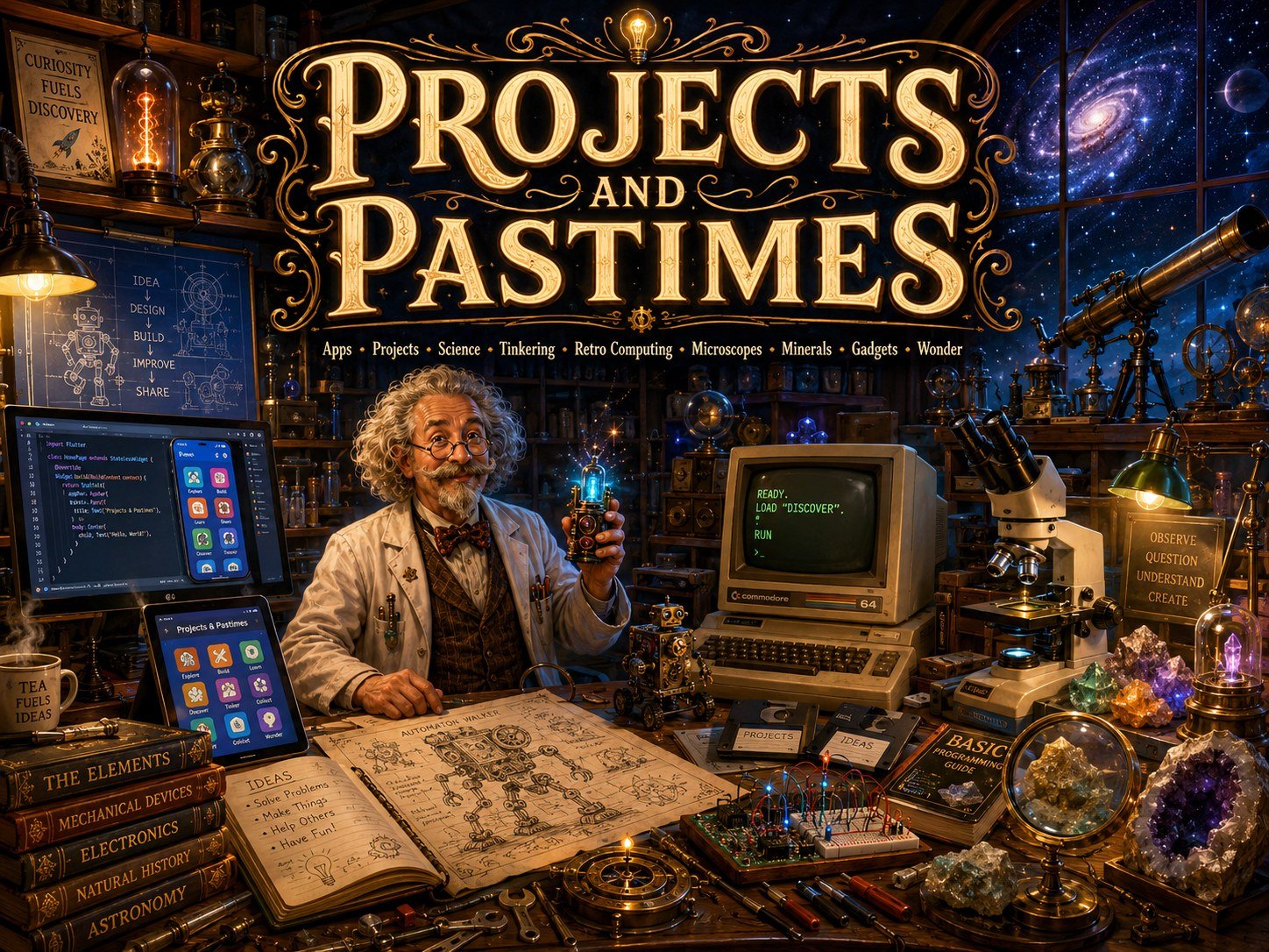 Projects and Pastimes artwork with contact email paul@makecnc.com
